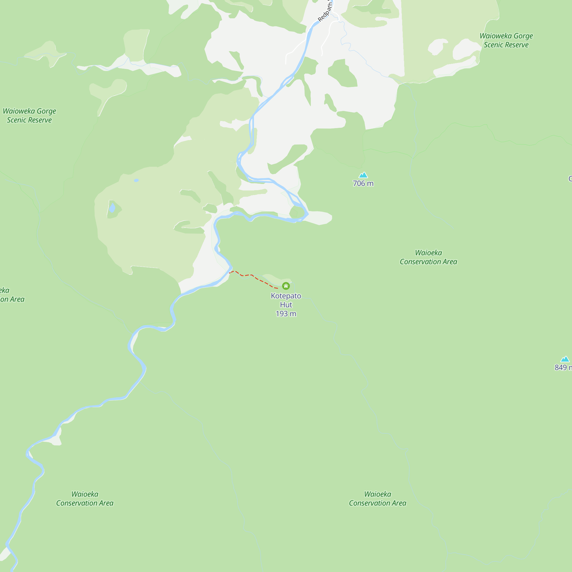 Kotepato Hut map