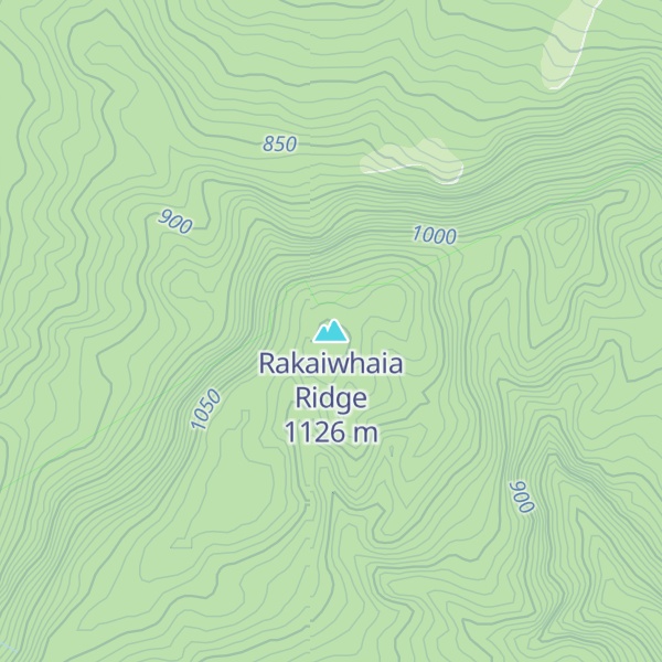 Map of Rakaiwhaia Ridge