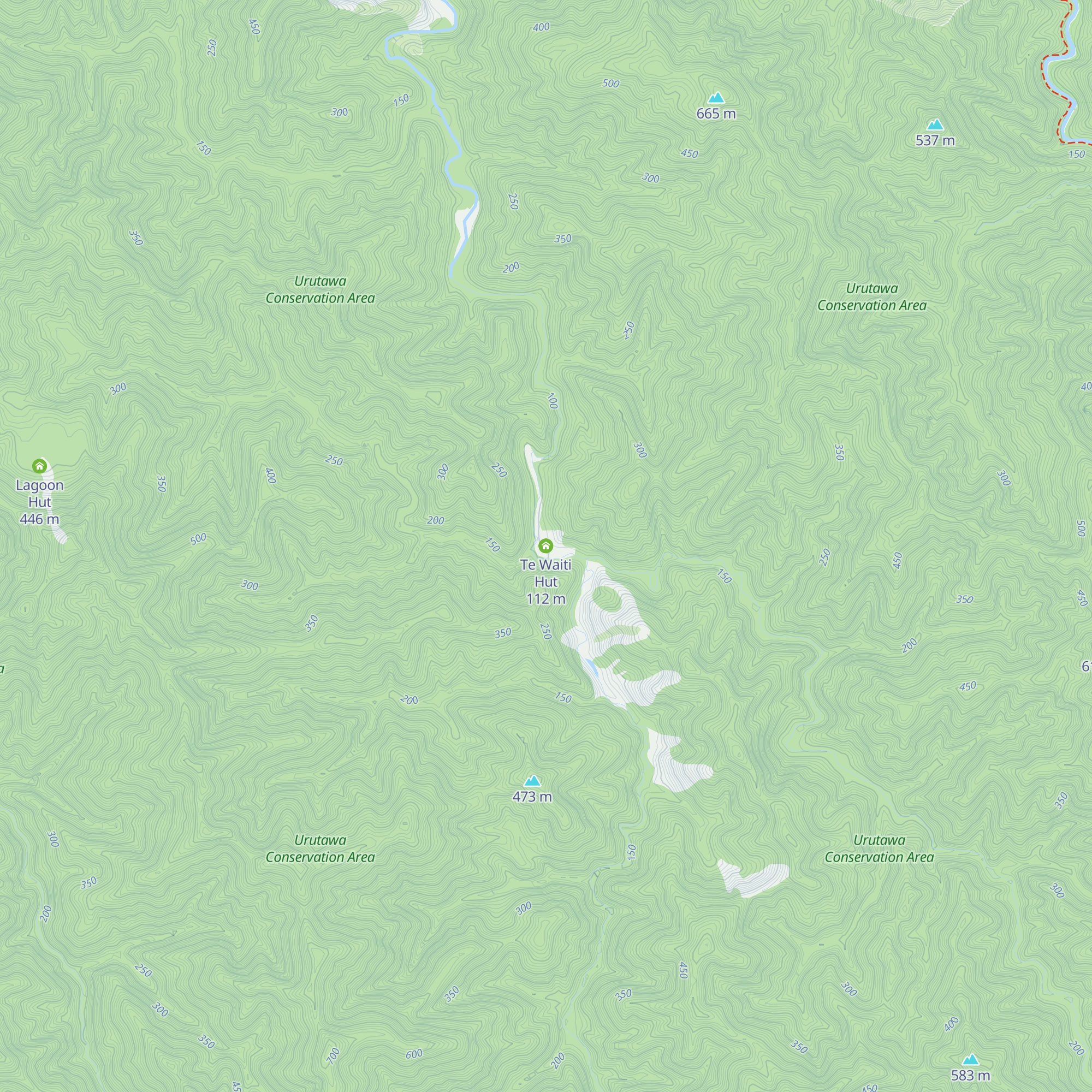 Te Waiti Hut map