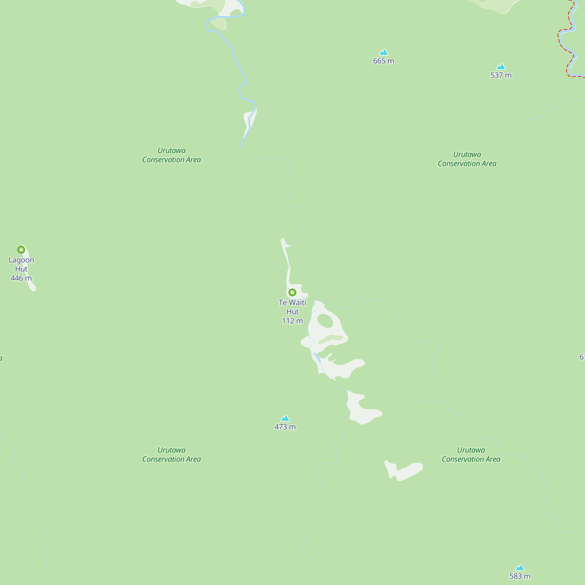 Te Waiti Hut map