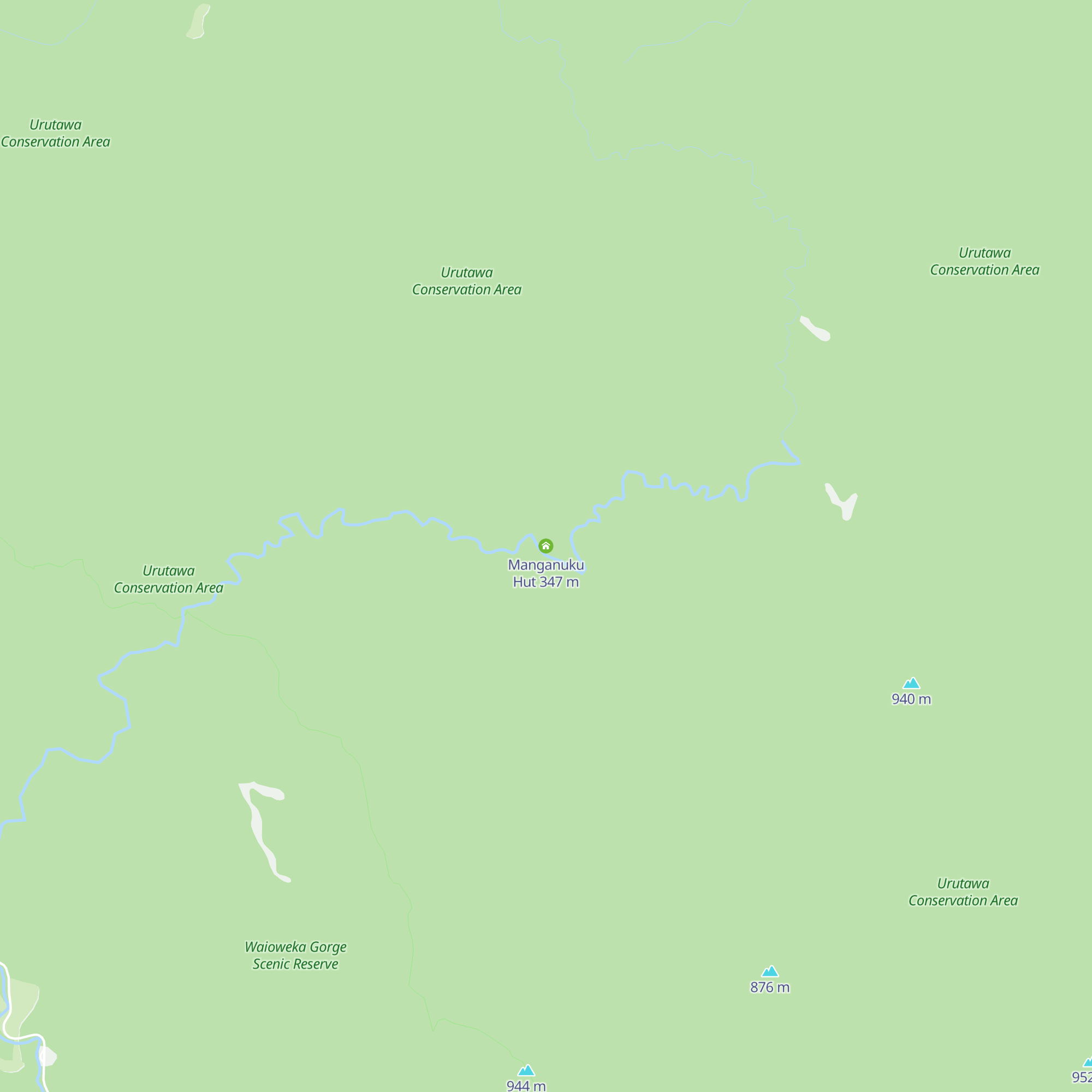 Manganuku Hut map