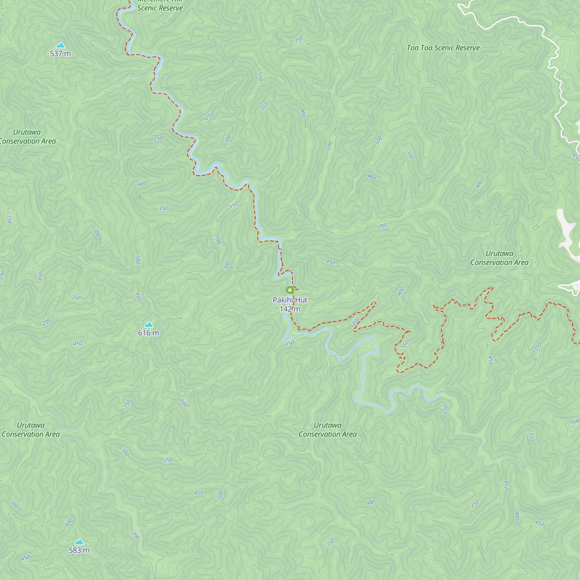 Pakihi Hut map