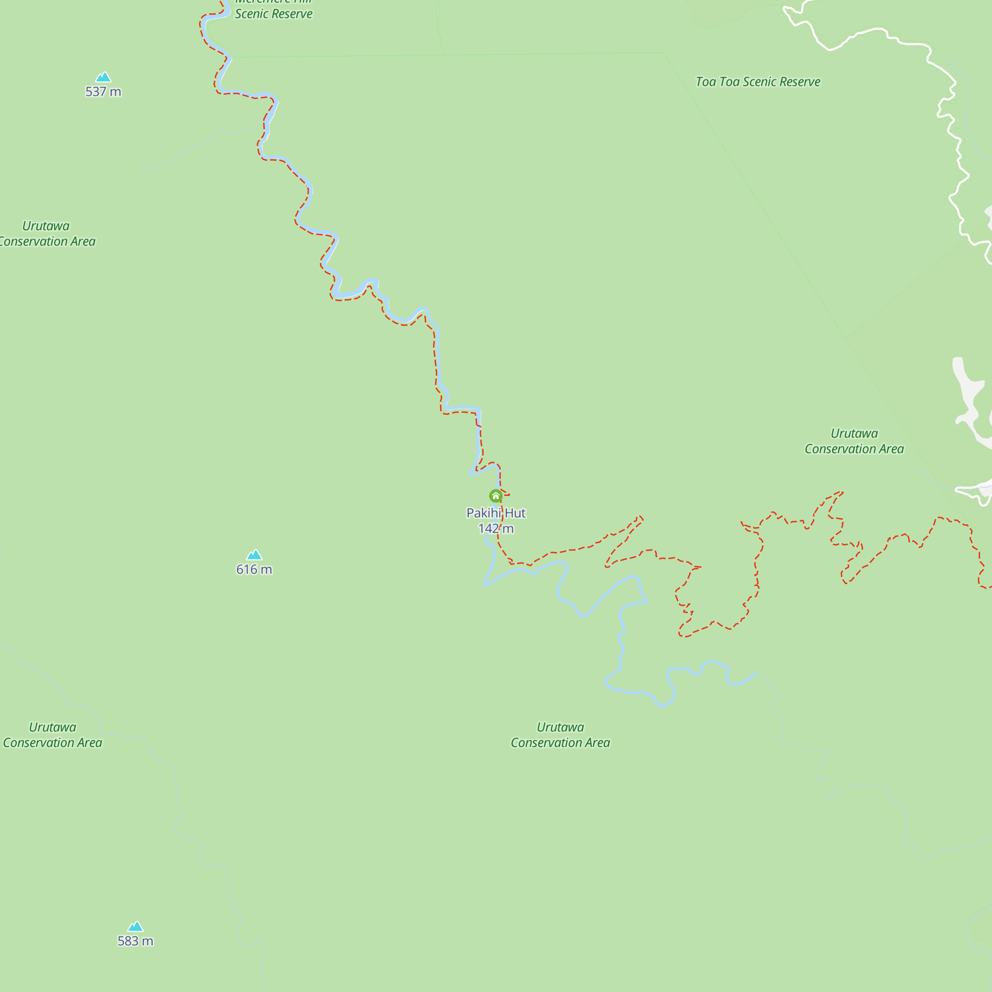 Pakihi Hut map