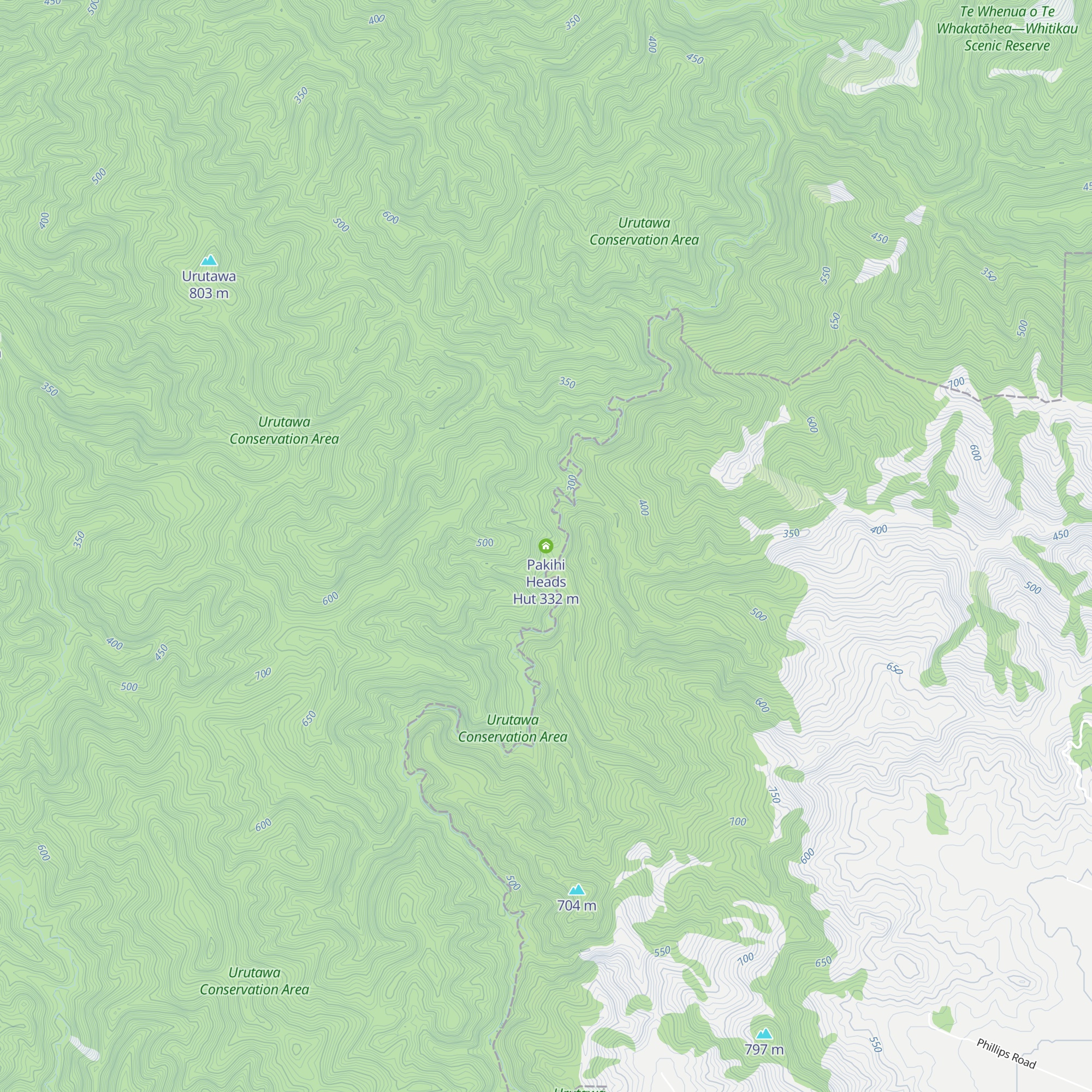 Pakihi Heads Hut map