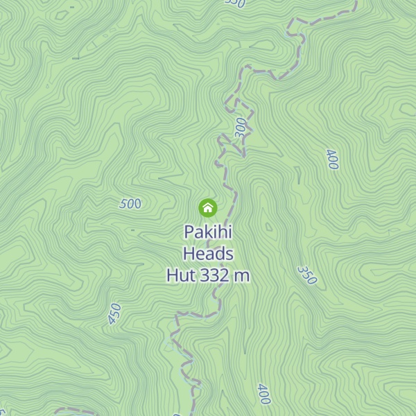 Map of Pakihi Heads Hut
