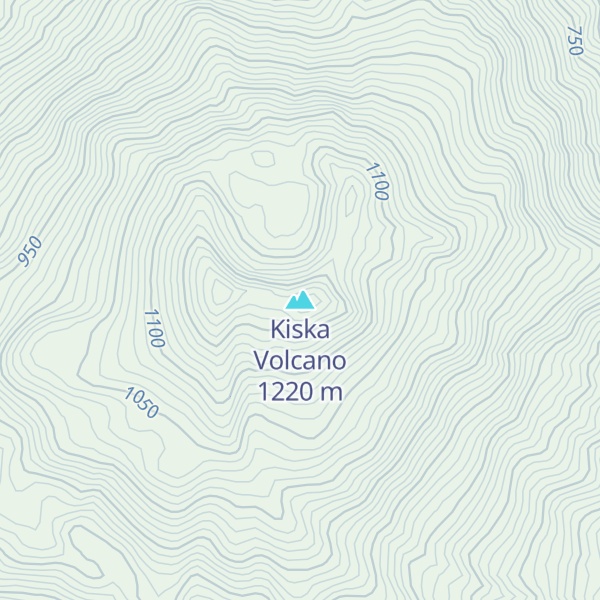 Map of Kiska Volcano