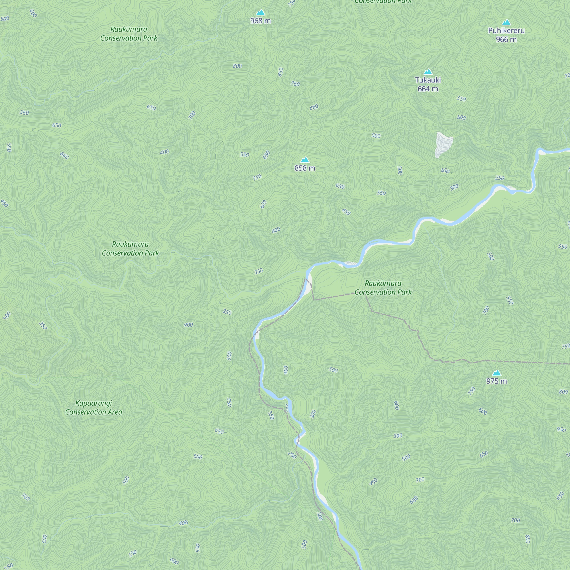 Mangakirikiri Hut map