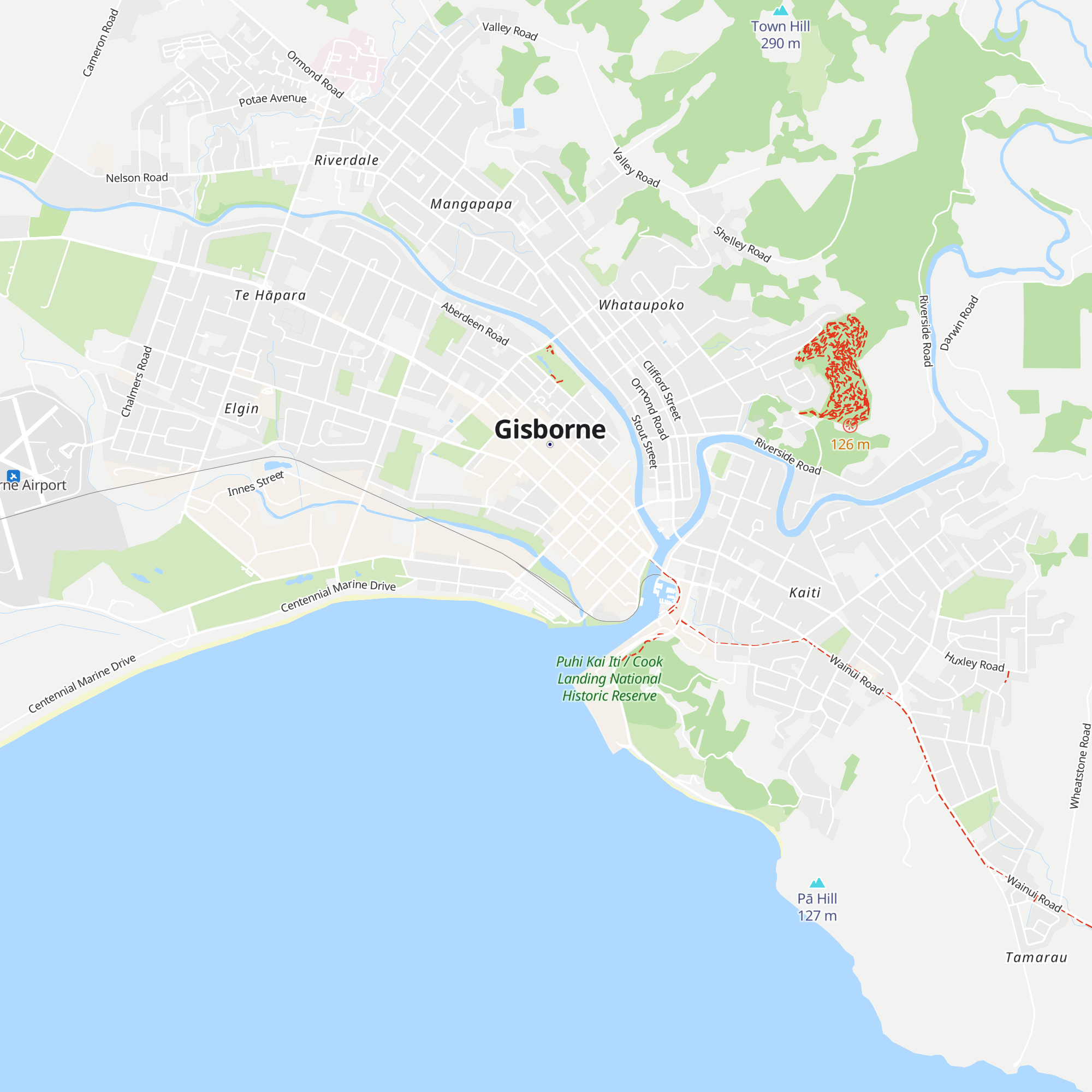 I-site Gisborne map