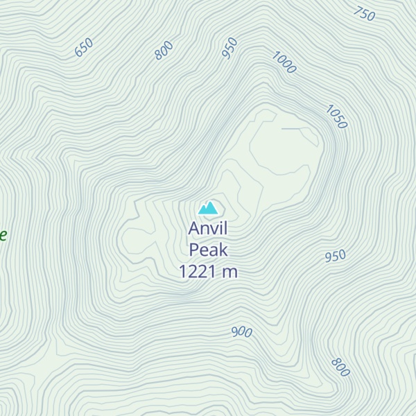 Map of Anvil Peak