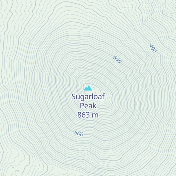 Map of Sugarloaf Peak