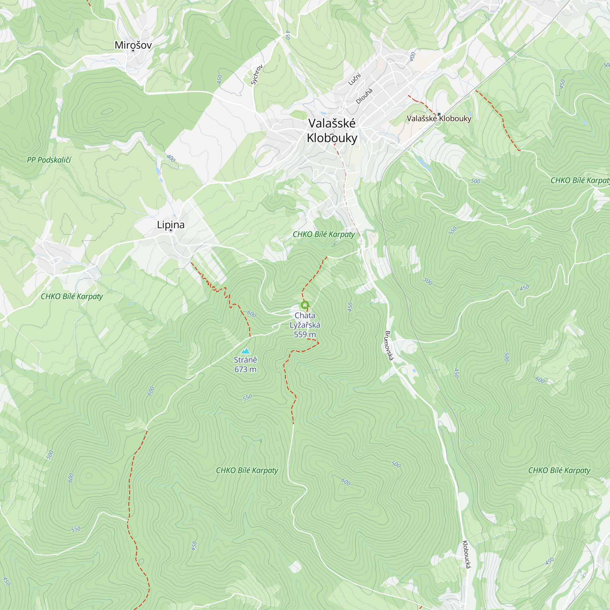Chata Lyžařská map
