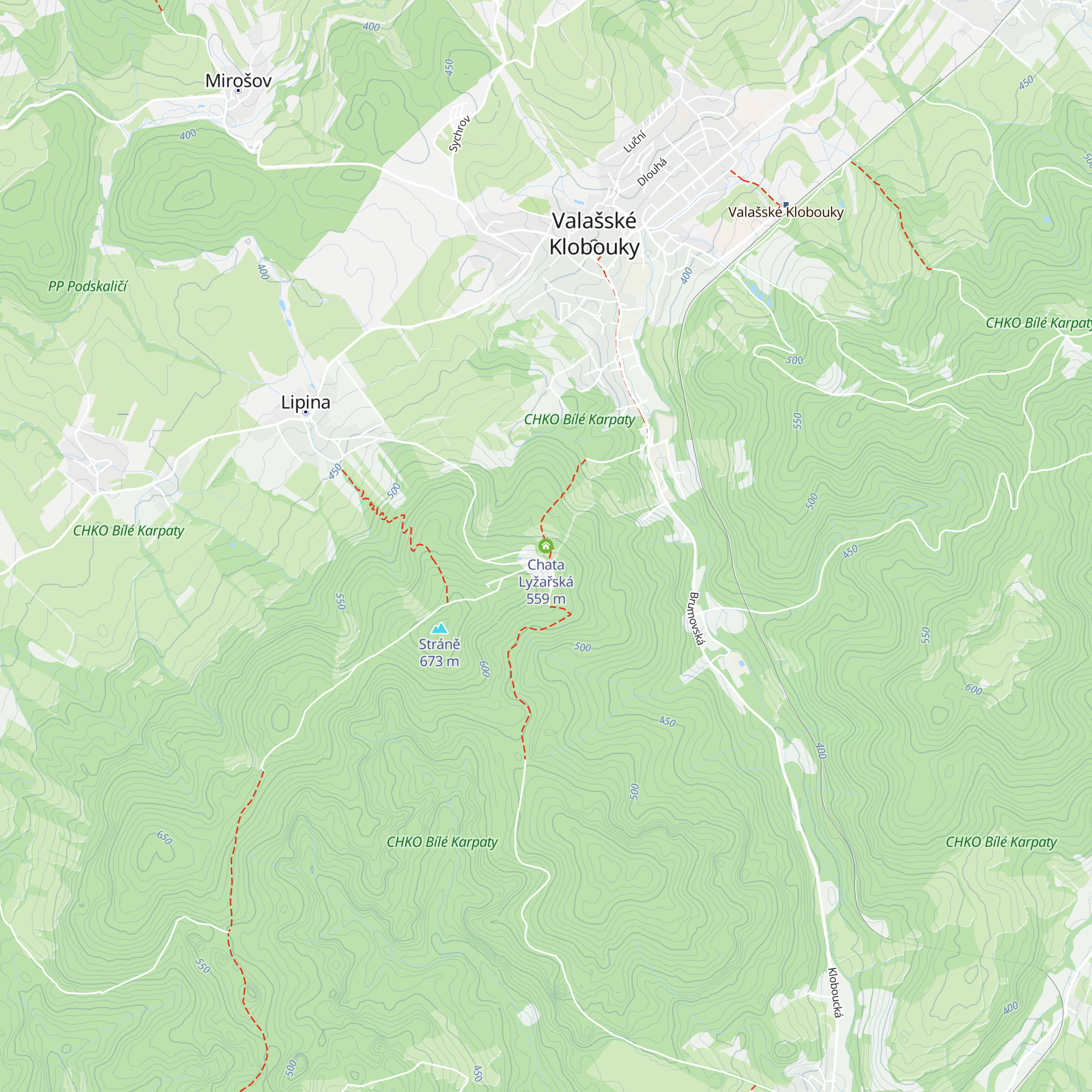 Chata Lyžařská map