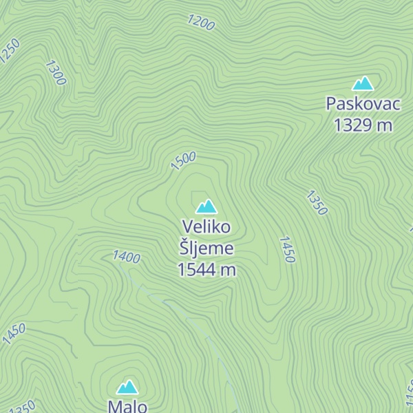 Map of Veliko Šljeme