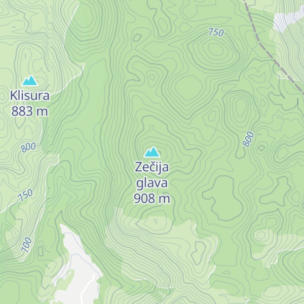 Map of Zečija glava
