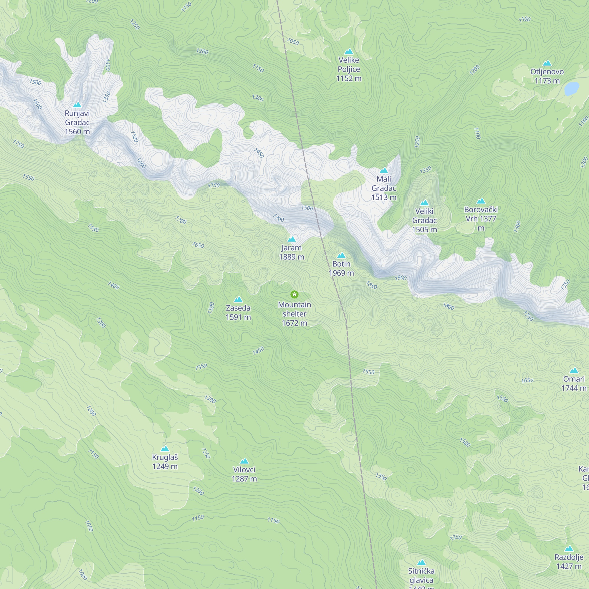 Mountain shelter map