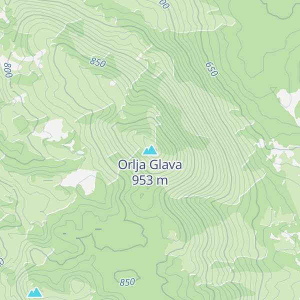 Map of Orlja Glava