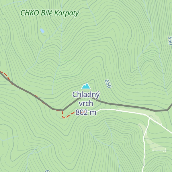 Map of Chladný vrch