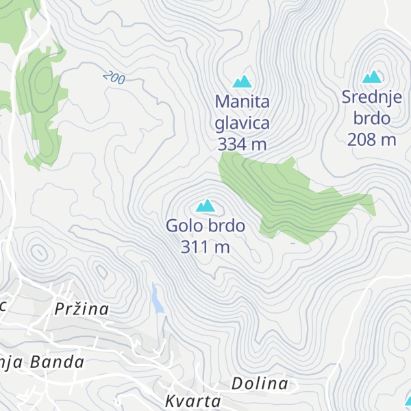 Map of Golo brdo