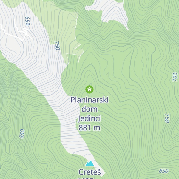 Map of Planinarski dom Jedinci