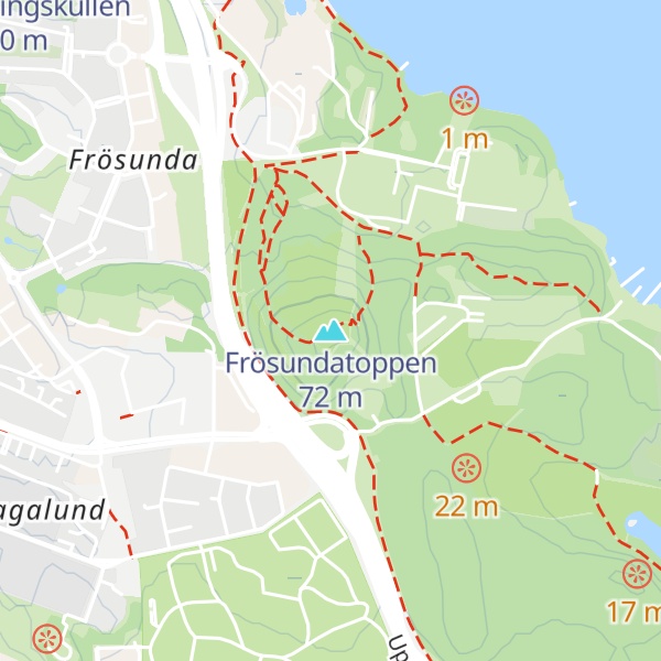 Map of Frösundatoppen