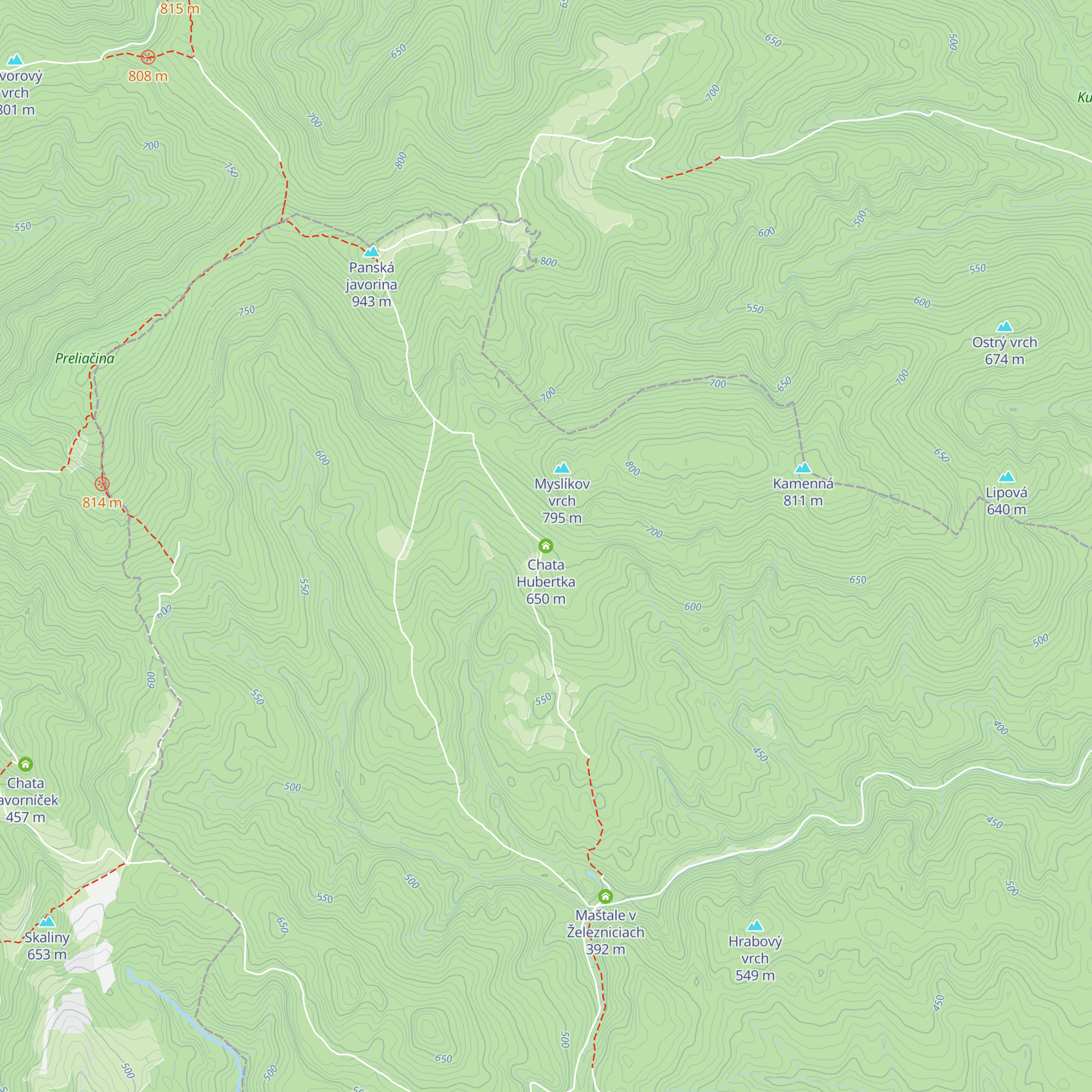 Chata Hubertka map