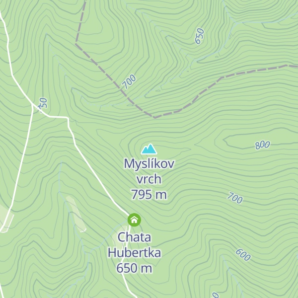 Map of Myslíkov vrch