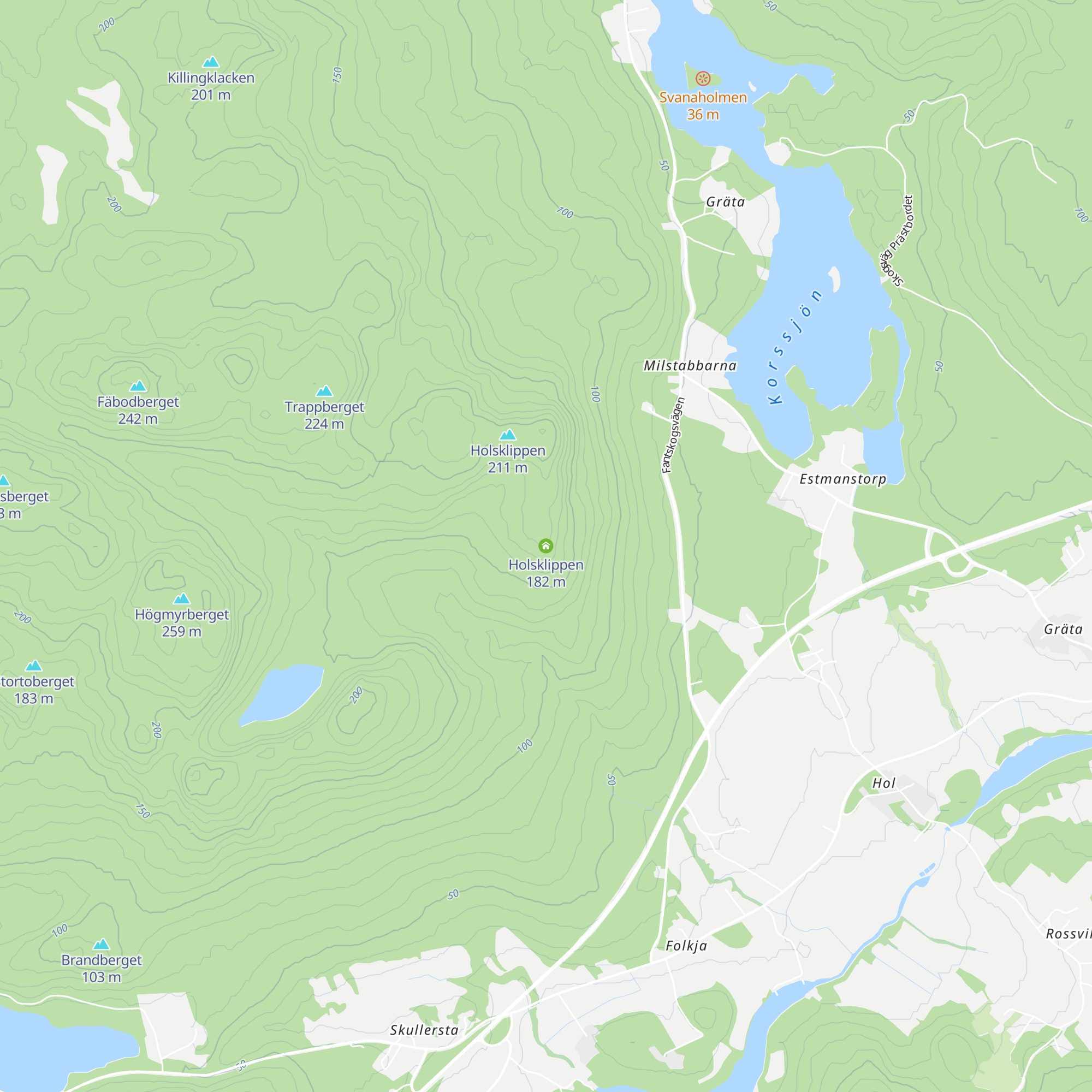 Holsklippen map