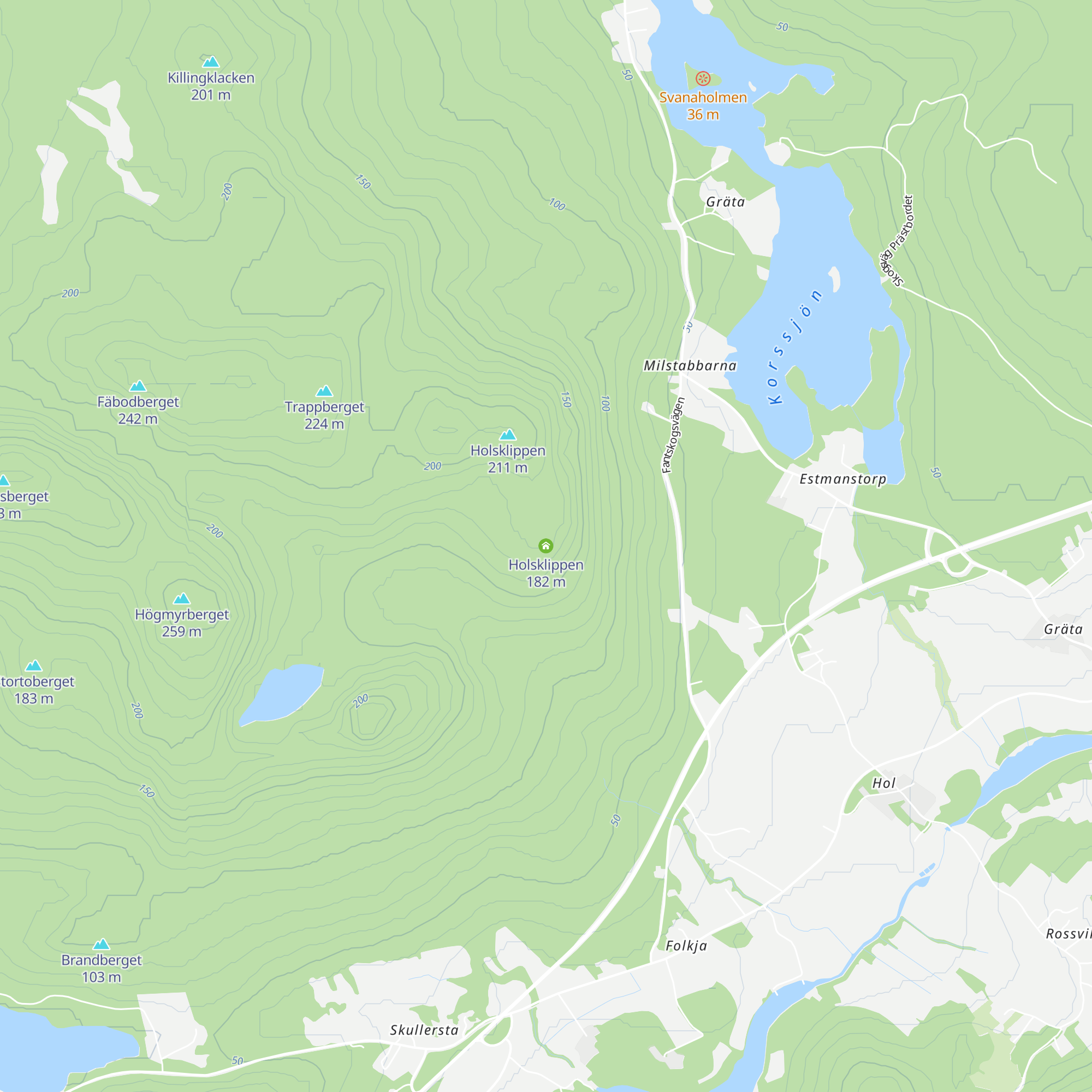 Holsklippen map