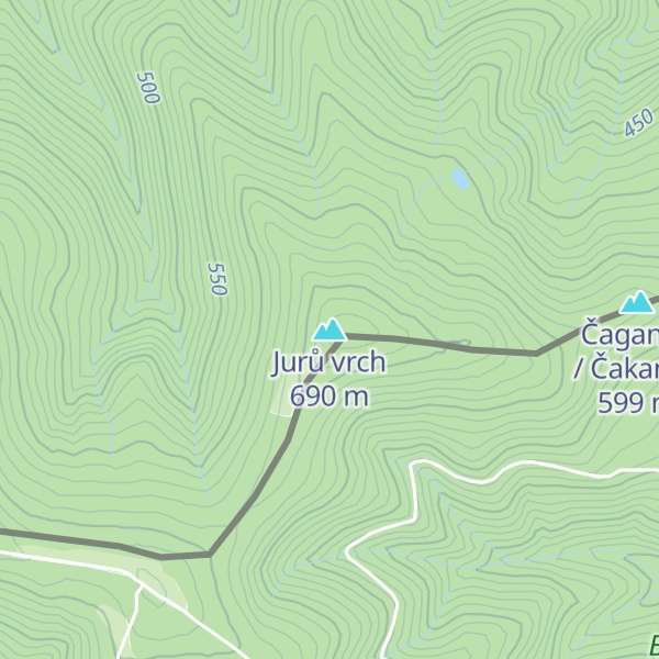 Map of Jurů vrch