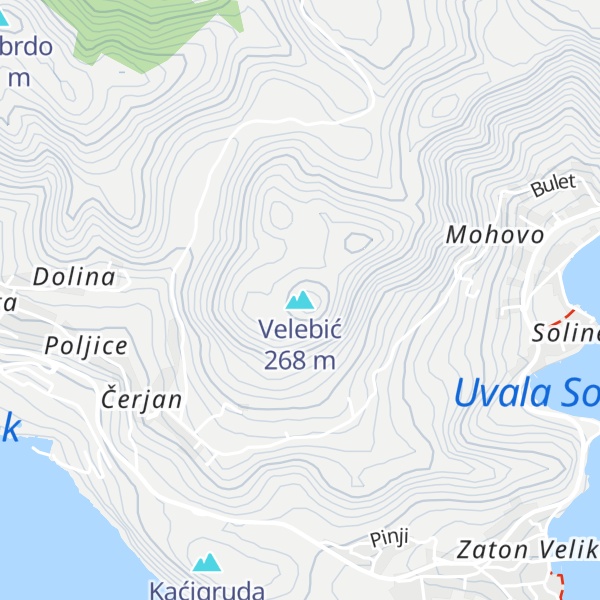 Map of Velebić