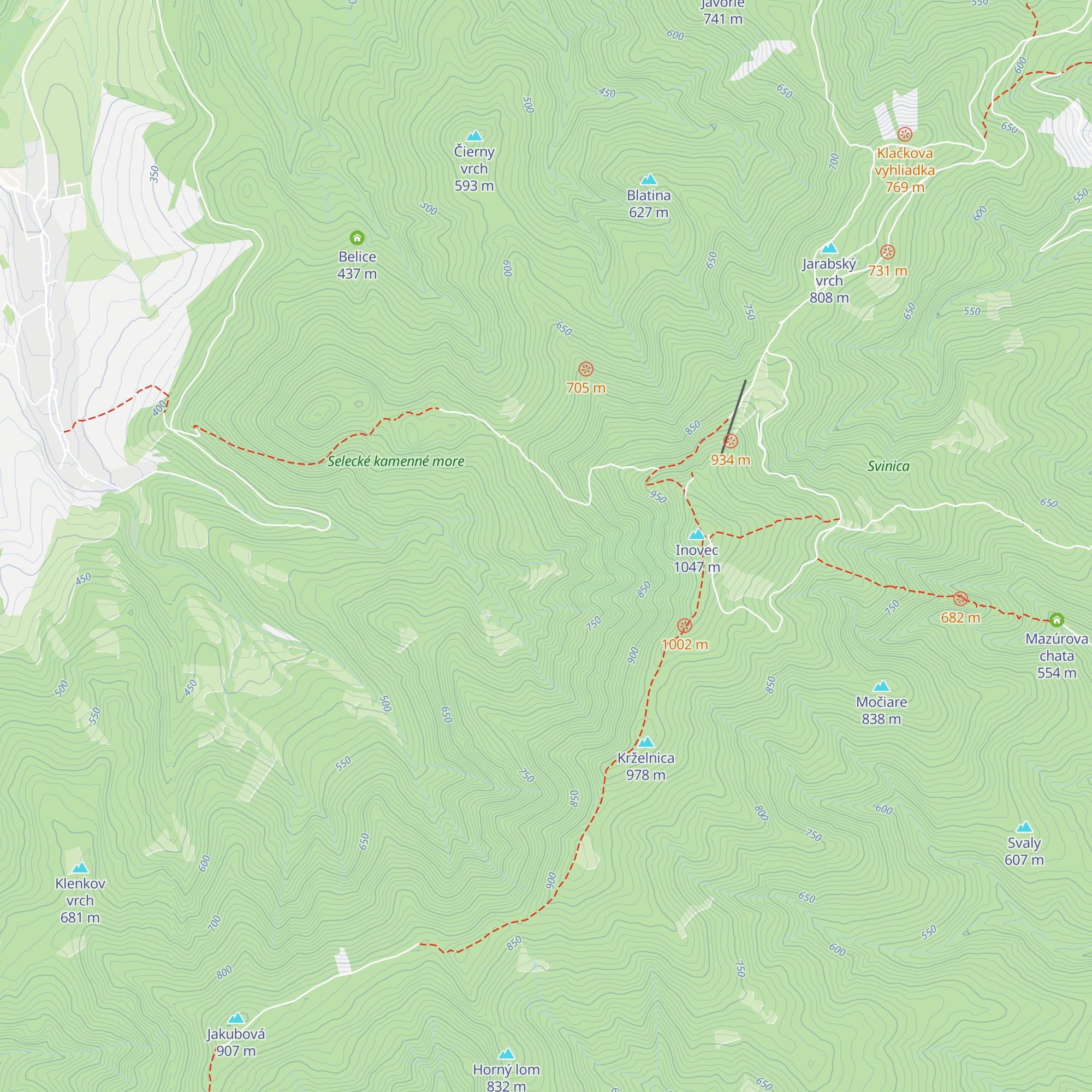 Podlúčie map