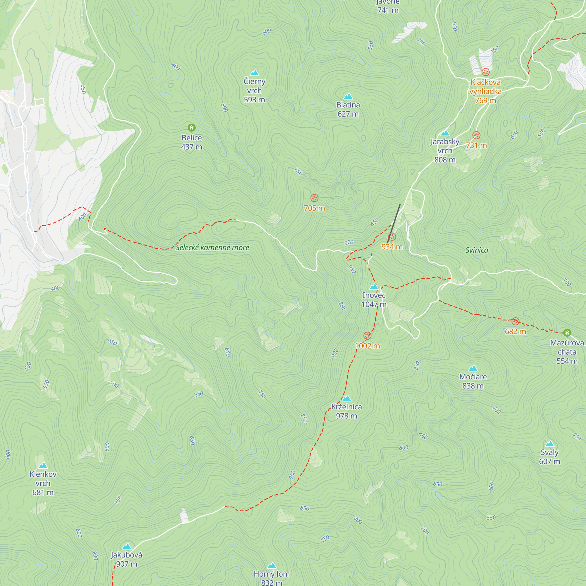 Podlúčie map