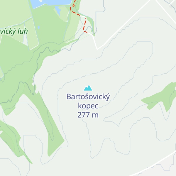 Map of Bartošovický kopec
