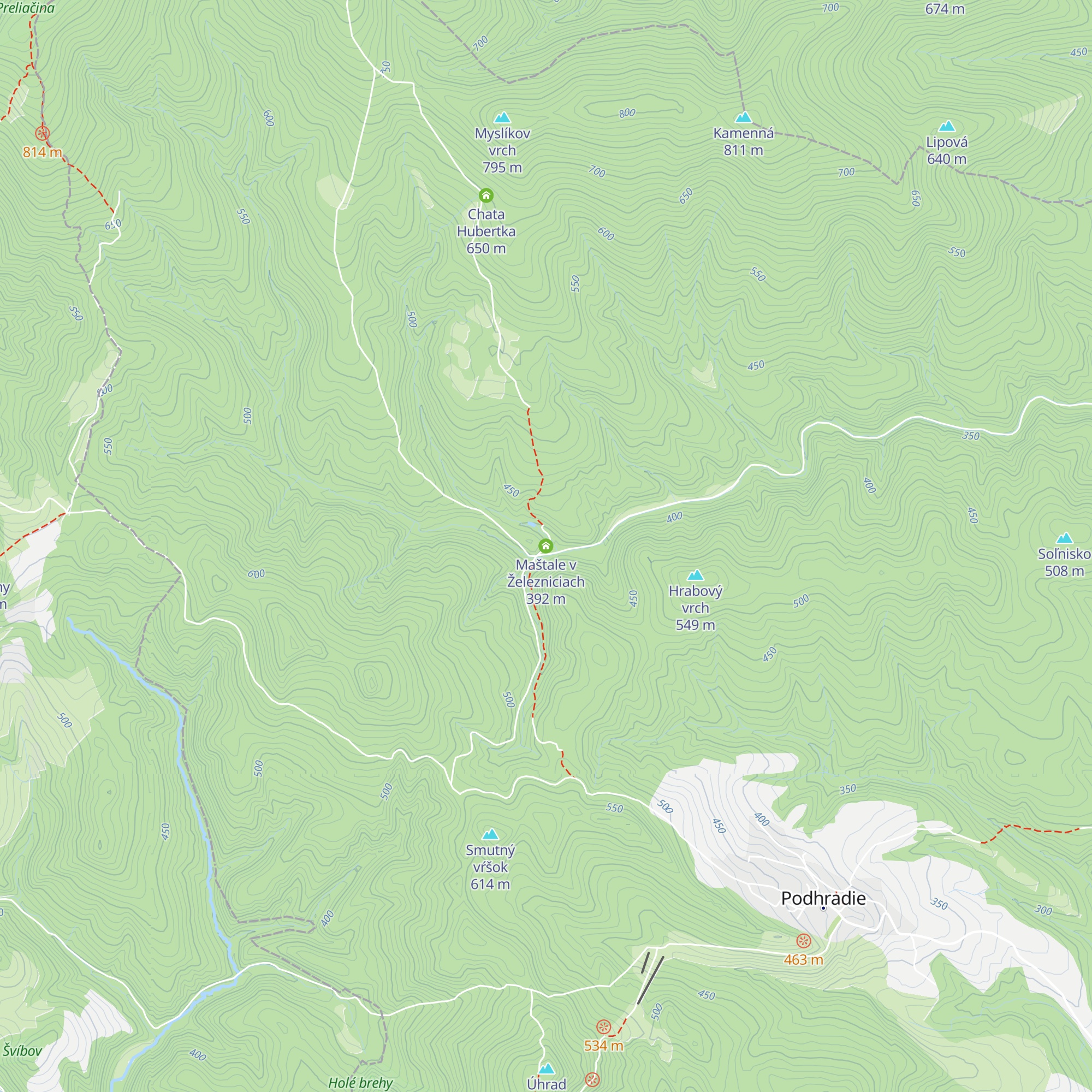 Maštale v Železniciach map
