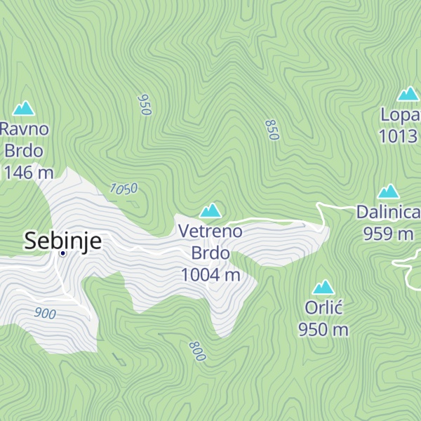 Map of Vetreno Brdo
