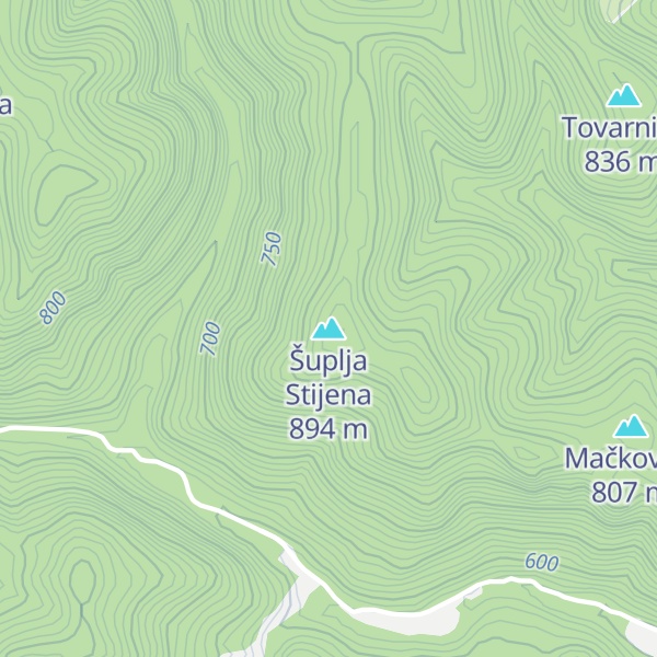 Map of Šuplja Stijena