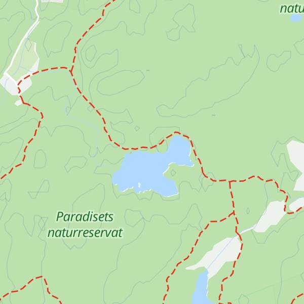 Map of Trehörningen norra stranden Vindskydd