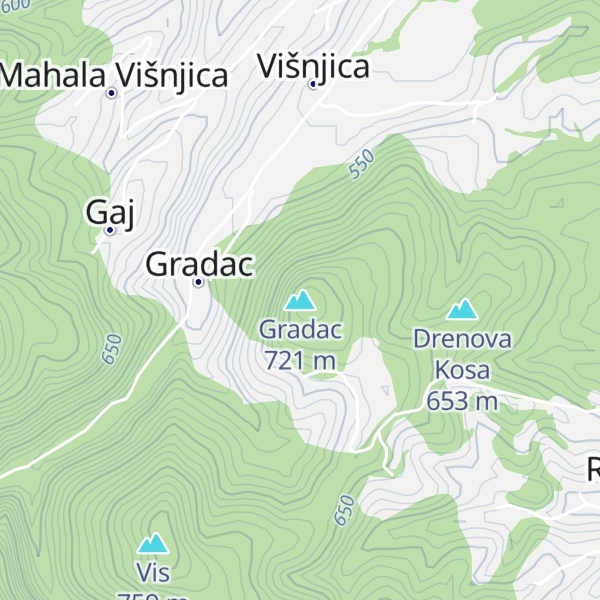 Map of Gradac