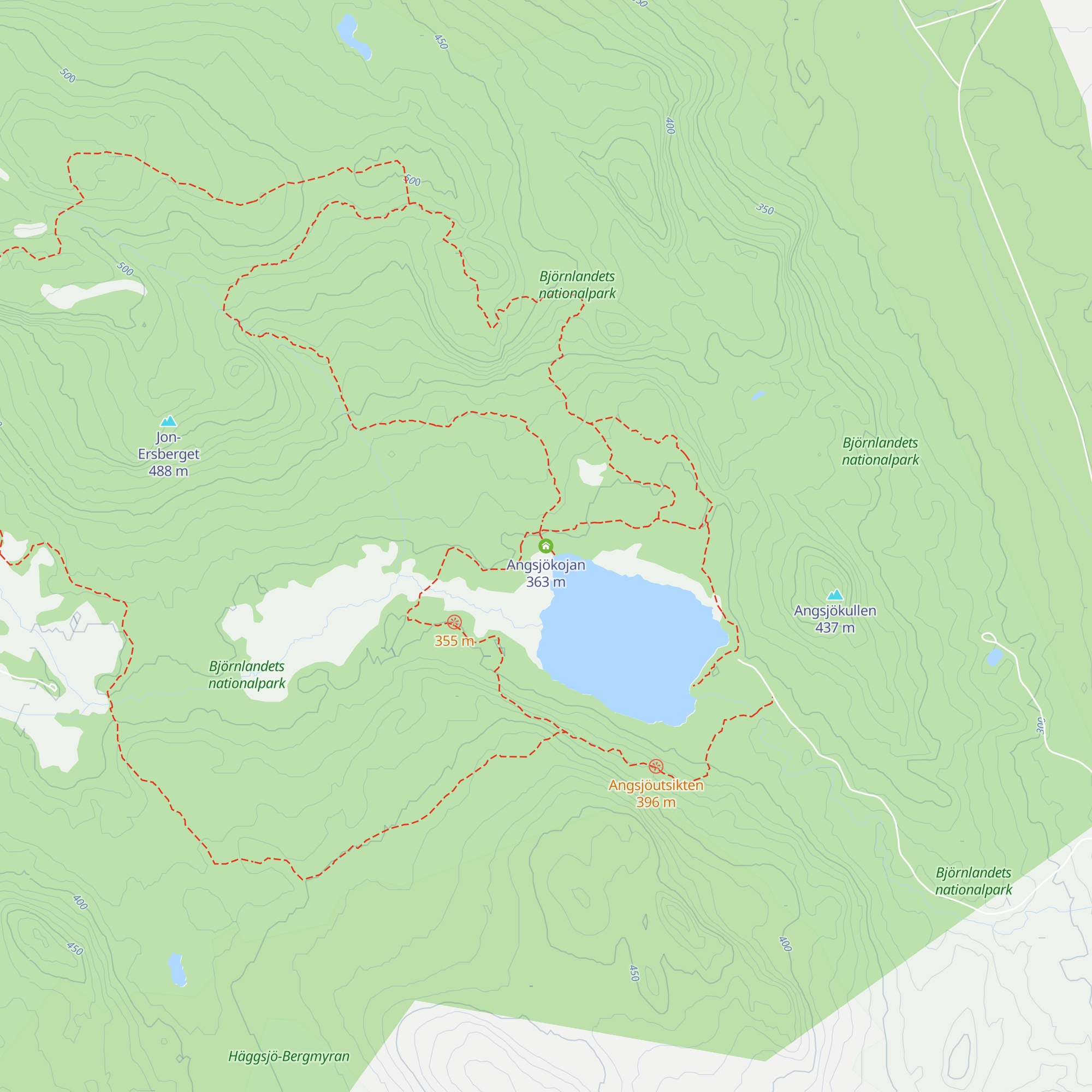 Angsjökojan map