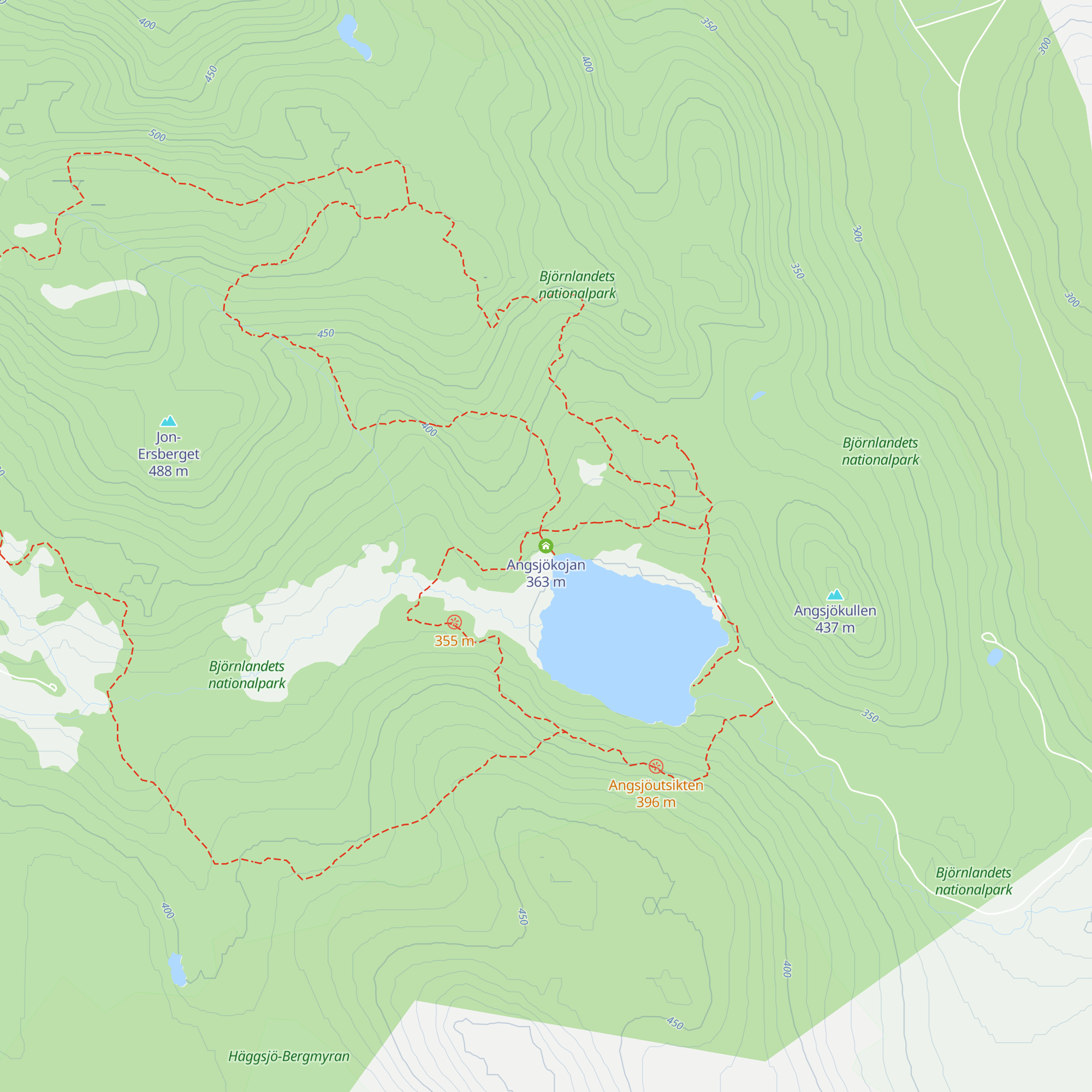 Angsjökojan map