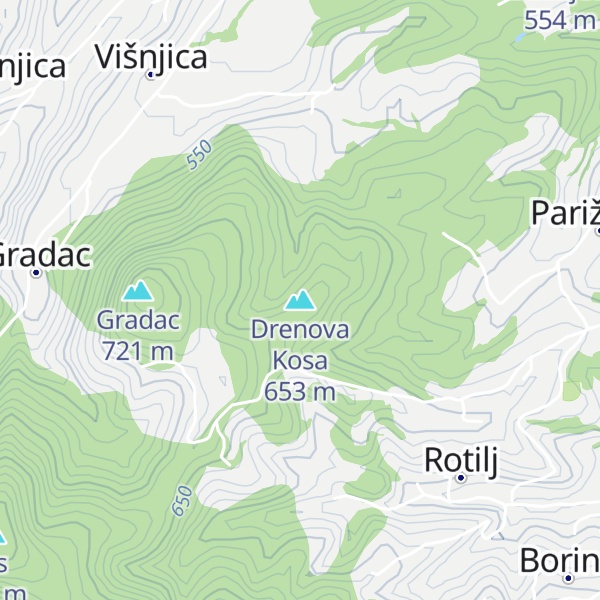 Map of Drenova Kosa