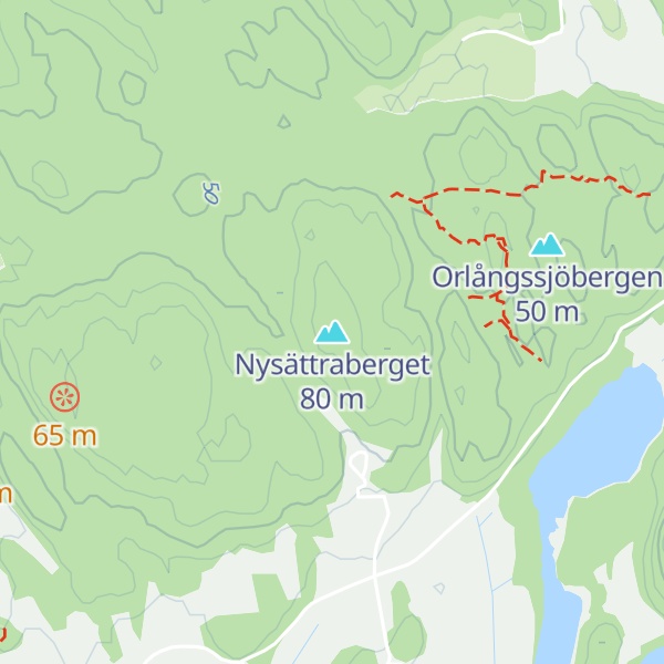 Map of Nysättraberget
