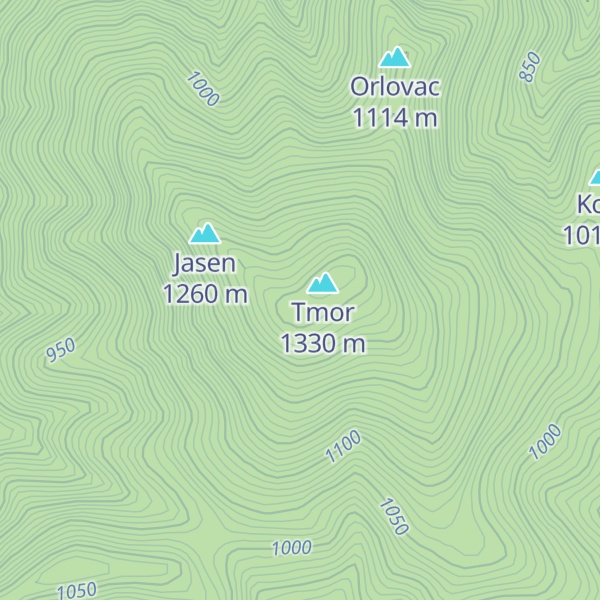 Map of Tmor Planina
