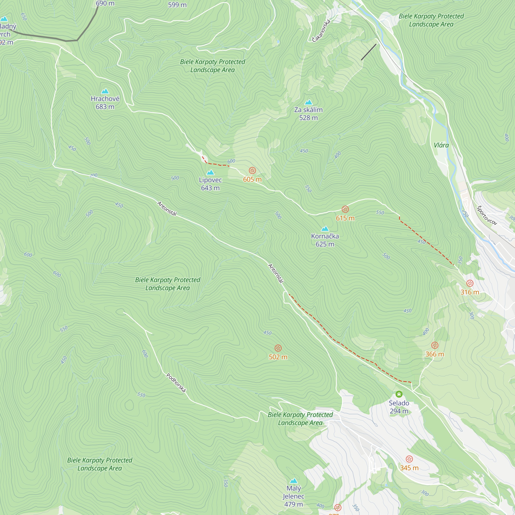 Horáreň map