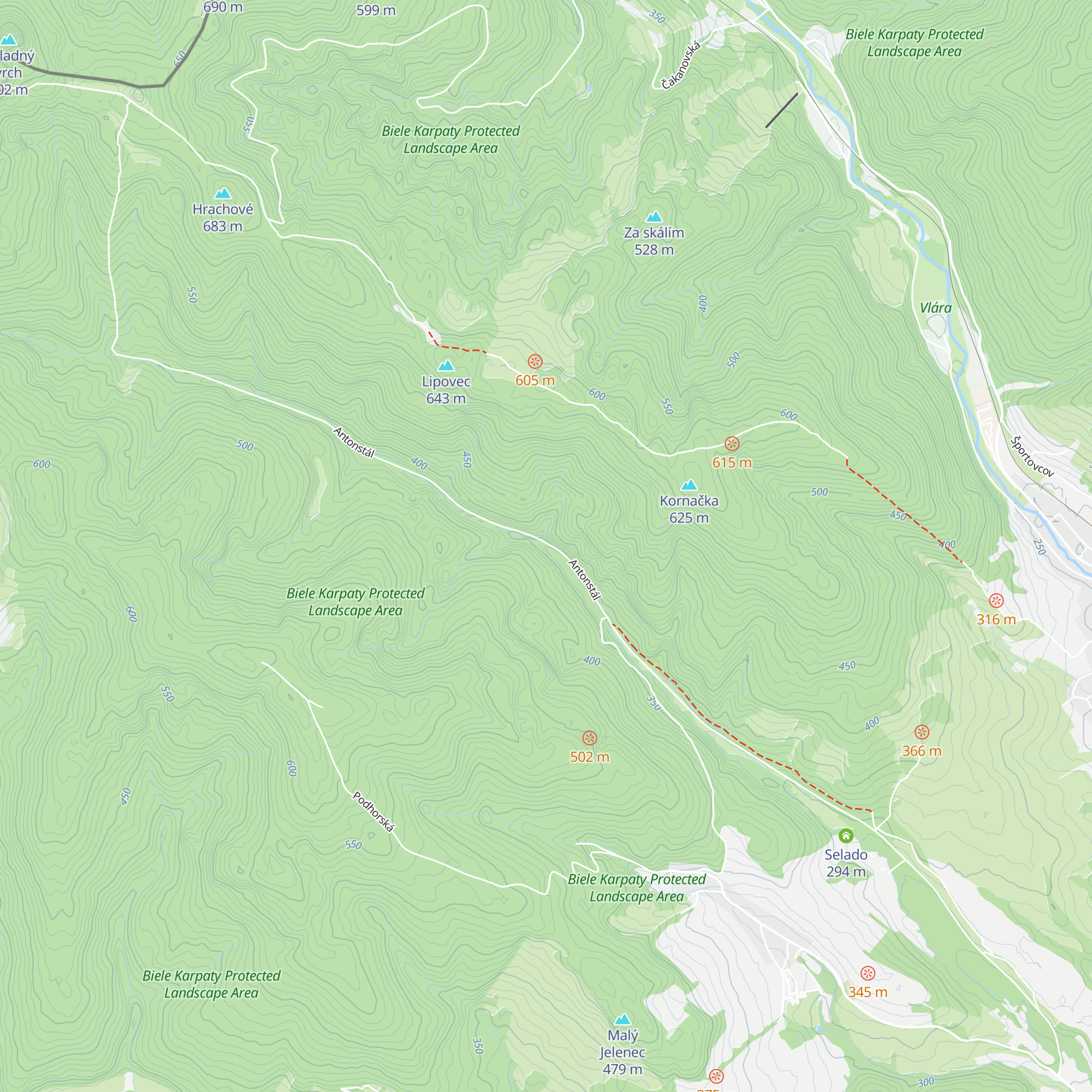 Horáreň map
