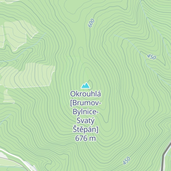 Map of Okrouhlá [Brumov-Bylnice-Svatý Štěpán]