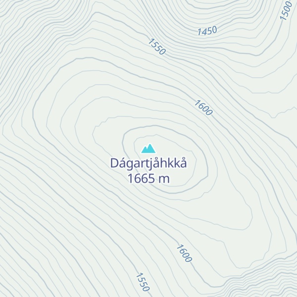 Map of Dágartjåhkkå