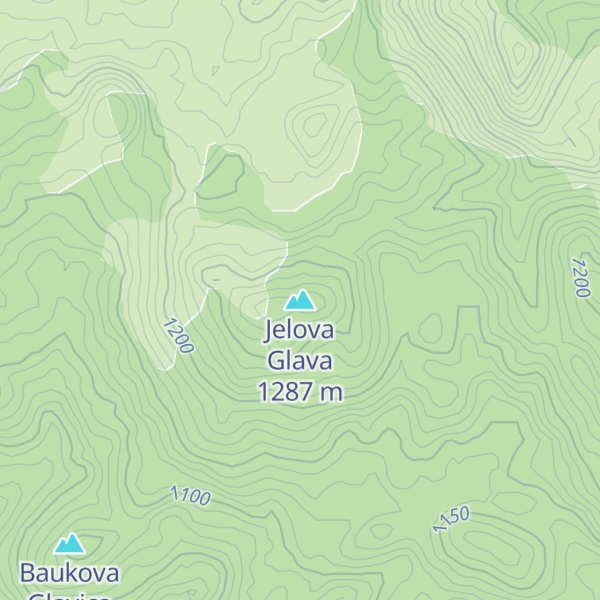 Map of Jelova Glava