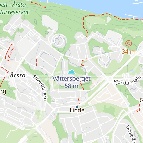 Map of Vättersberget