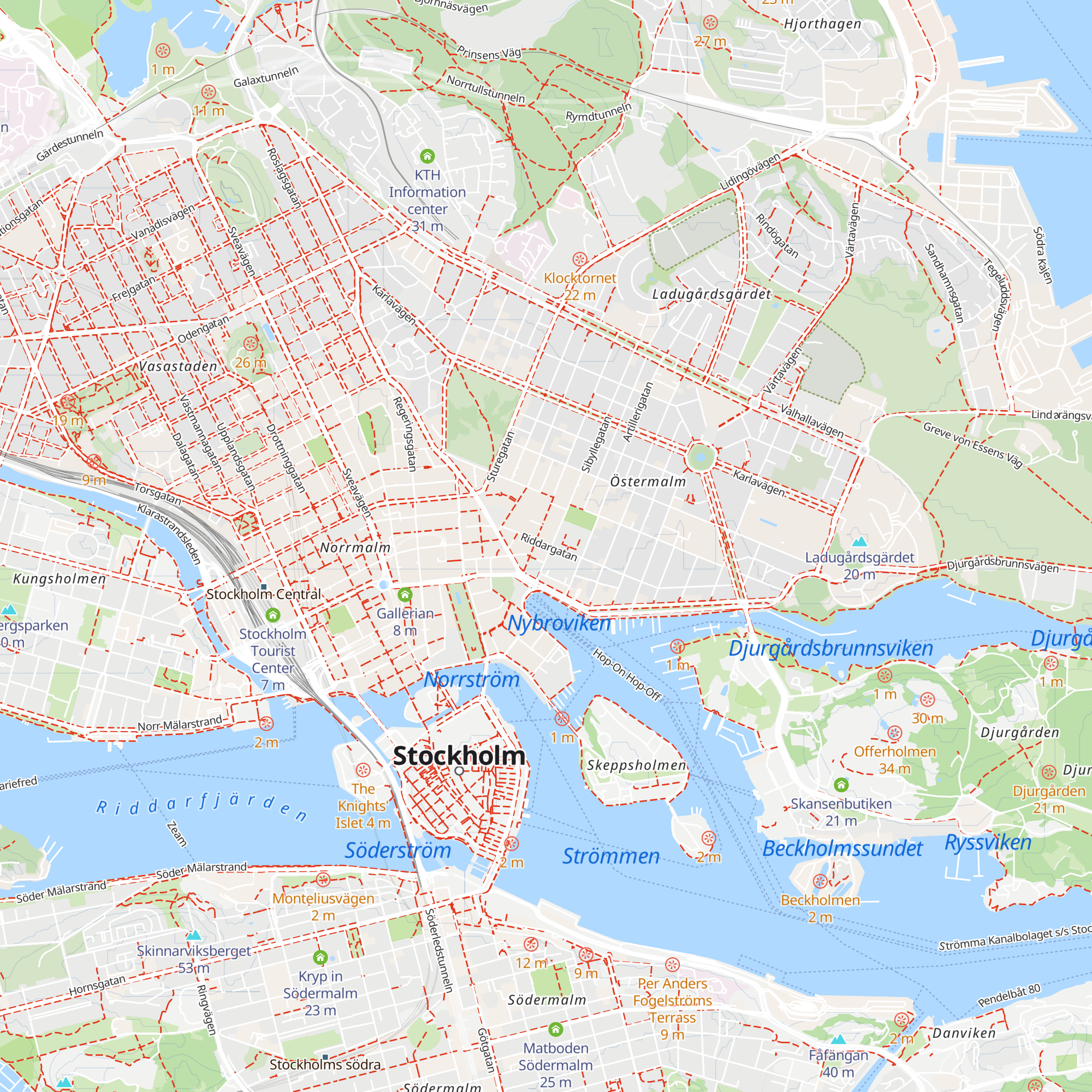Kapibara Östermalm map